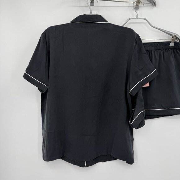 Quince Washable Silk Pajama Set With Piping Size XL Women’s Shirt and Shorts - Picture 3 of 8